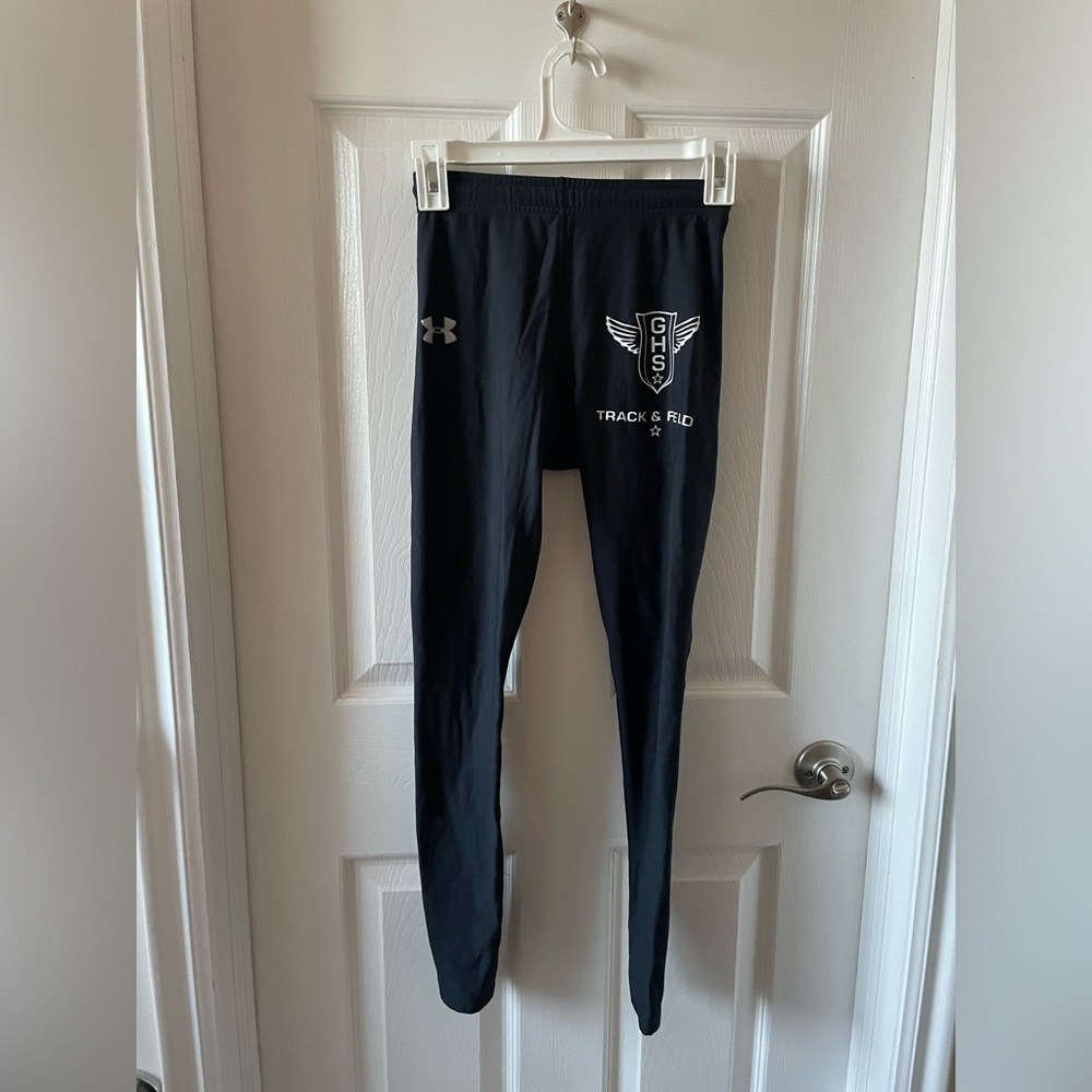 Under Armour Heatgear Leggings size S Small Black GHS Track and Field Geneva